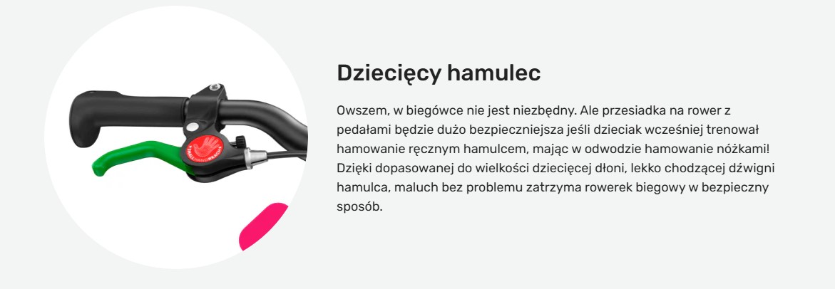 woom GO 1 - red dzieciecy_hamulec