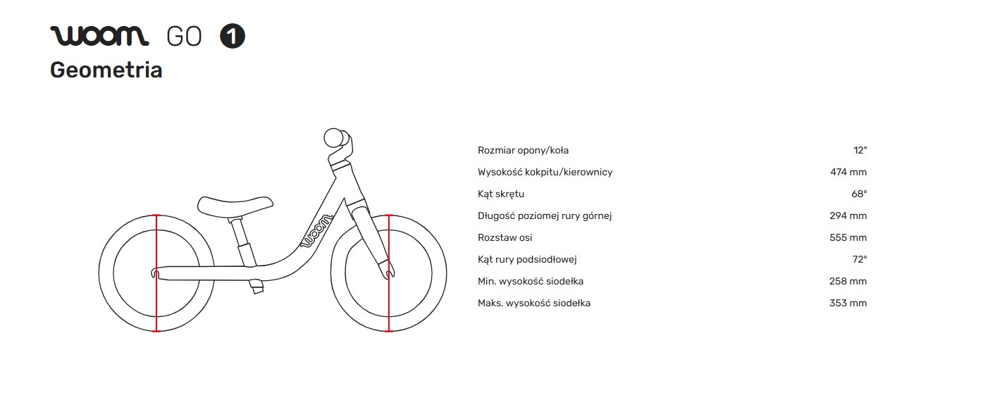 woom GO 1 - red geometria_woom