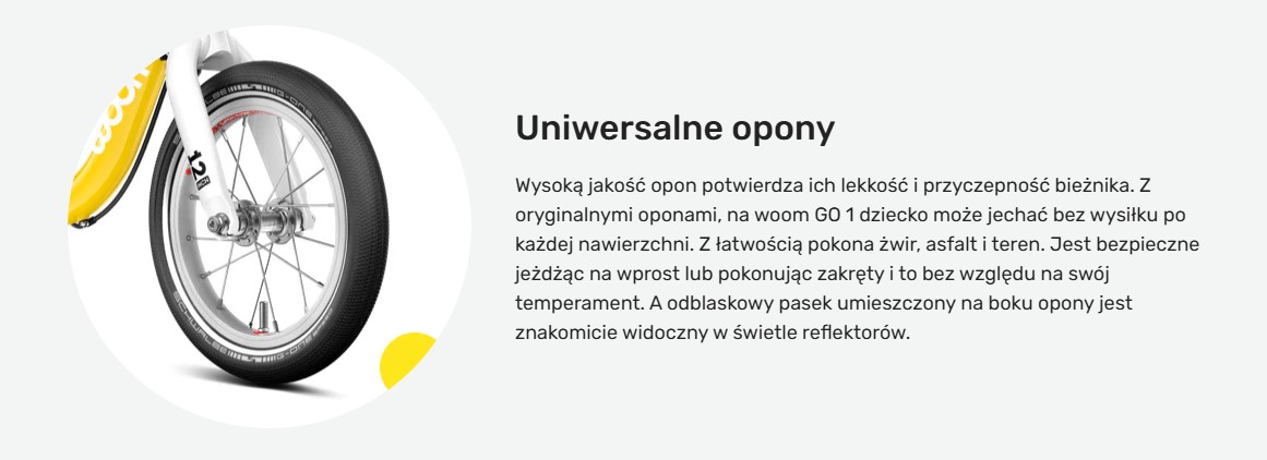 woom GO 1 - red opony