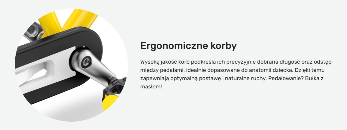woom Go 2 ergonomiczne_korby