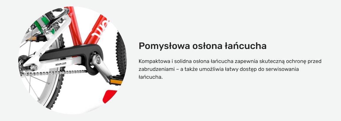 woom Go 2 ergonomiczne_korby