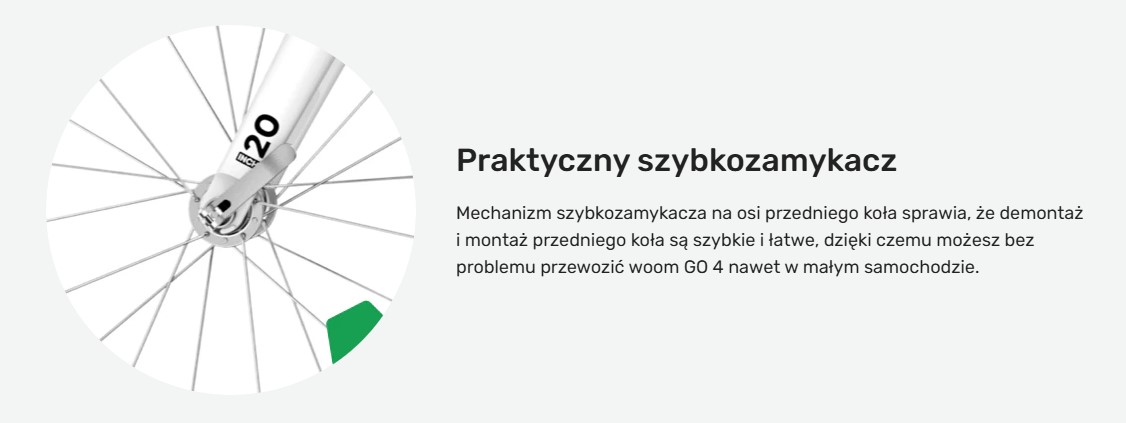 woom go 4 - woom red praktyczny_szybkozamykacz