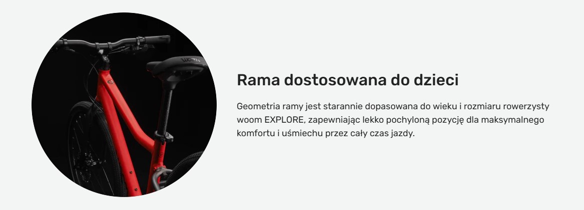 woom EXPLORE 5 - woom red rama_dostosowana