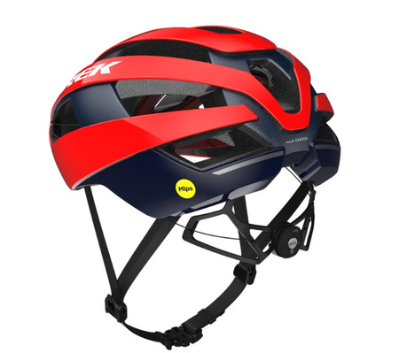 Kask rowerowy Trek Velocis Mips Road Bike Helmet Viper Red/Nautical Navy ; Wykończenie / Połysk