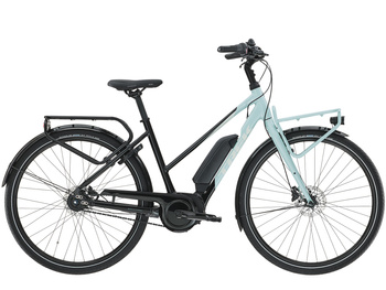 Rower elektryczny Trek District+ 2 z niskim przekrokiem Trek Black and Nimbus Blue 500 Wh