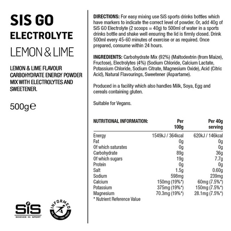 SIS Napój Izotoniczny Cytryna & Limonka,500g