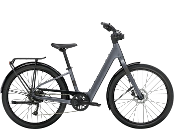 Rower elektryczny Trek Verve+ 1 LT o niskim przekroku Galactic Grey 2026