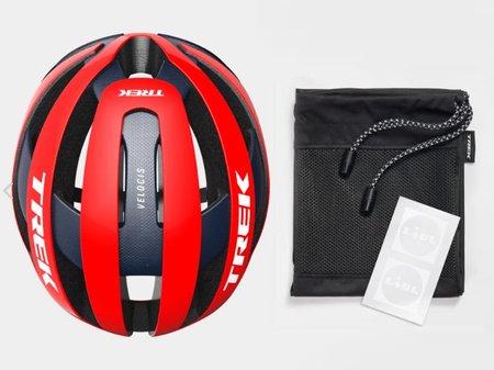 Kask rowerowy Trek Velocis Mips Road Bike Helmet Viper Red/Nautical Navy ; Wykończenie / Połysk