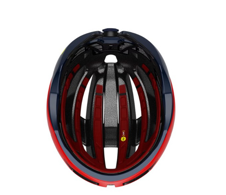 Kask rowerowy Trek Velocis Mips Road Bike Helmet Viper Red/Nautical Navy ; Wykończenie / Połysk