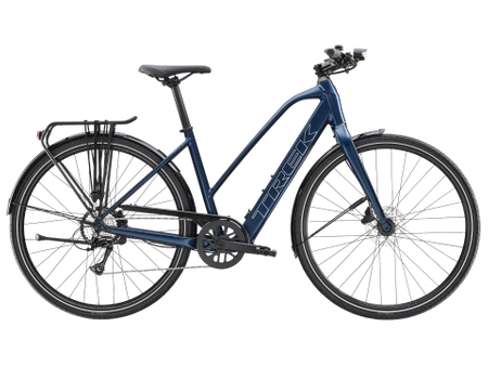 Rower elektryczny Trek FX+ 2 LT o obniżonym przekroku Satin Mulsanne Blue 2026