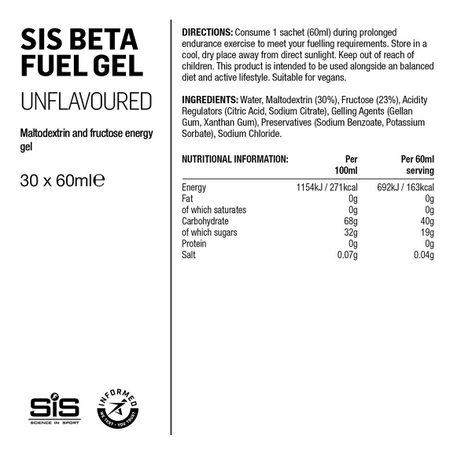SiS Żel Beta Fuel Neutral Gel 60ml