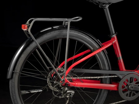 Rower elektryczny Trek Verve+ 1 LT o niskim przekroku Viper Red 2026