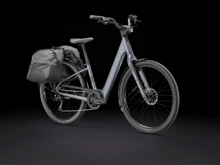 Rower elektryczny Trek Verve+ 1 LT o niskim przekroku Galactic Grey 2026