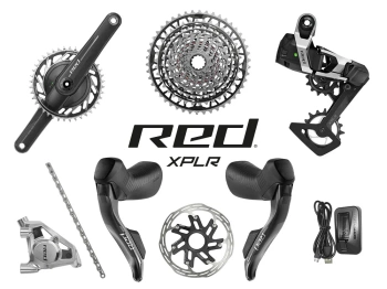 Grupa osprzętu SRAM Red XPLR E1 Wide AXS 1x13 z pomiarem mocy