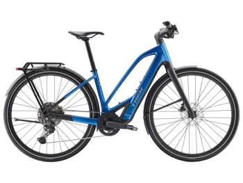 Rower elektryczny Trek FX+ 7 o średnim przekroku  Alpine Blue Gloss 2025