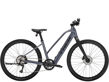 Rower elektryczny Trek Dual Sport+ 2 LT o obniżonym przekroku  Galactic Grey 2025